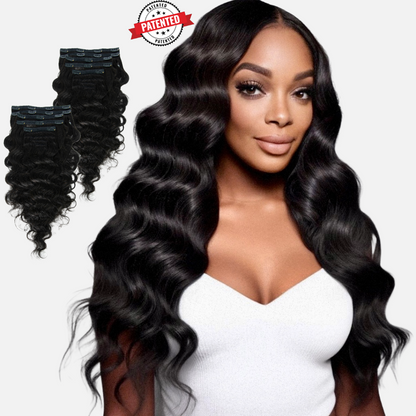 2 Clip-in Bundle: Dawn - Cambodian Body Wavy - InVisiRoot® Clip-in