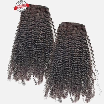 2 Clip-in Bundle: Nicole Burmese 4A Kinky Curly - InVisiRoot® Clip-in