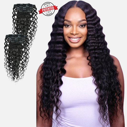 2 Clip-in Bundle: Tara - Cambodian Wavy - InVisiRoot® Clip-in