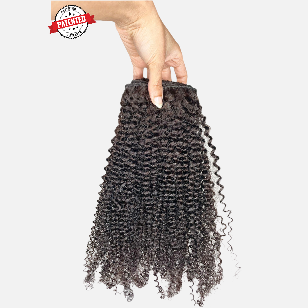 Nicole Burmese 4A Kinky Curly -  InVisiRoot® Clip-ins (AKA TrueRoot™ Clip-ins)