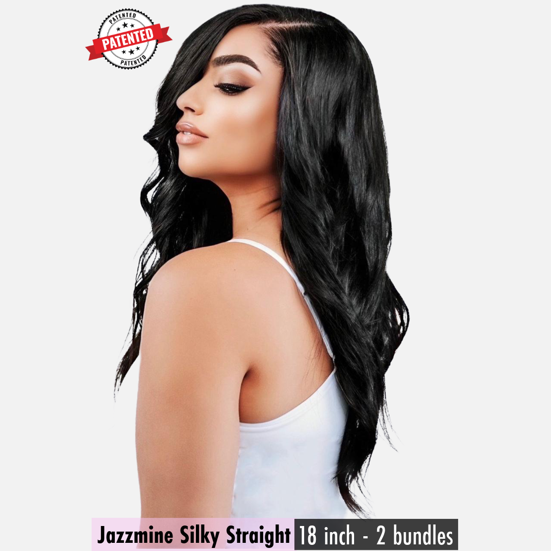 2 Clip-in Bundle: Jazzmine Cambodian Silky Straight - InVisiRoot® Clip-in