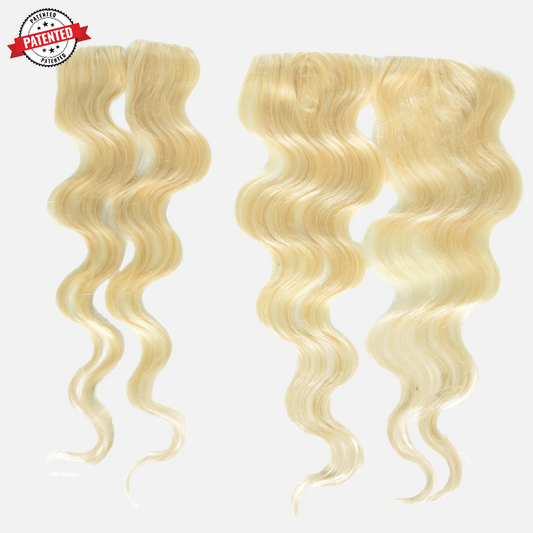 Cassie - Blonde Cambodian Body Wavy - InVisiRoot® Closure Pieces