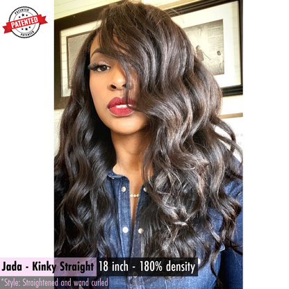 Jada - Virgin Cambodian Hair - Kinky Straight - InVisiRoot® Thin-Part Wig™️